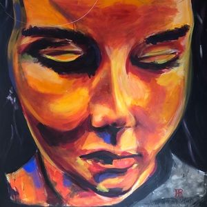 Portrait of a Girl Complacent 4’ by 4’